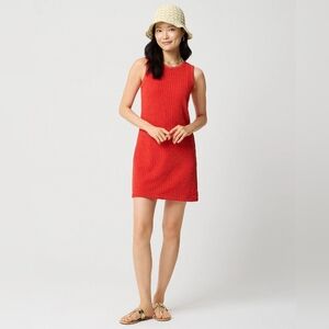 NWT J.Crew Crochet Mini Dress Size Medium In Bright Cerise